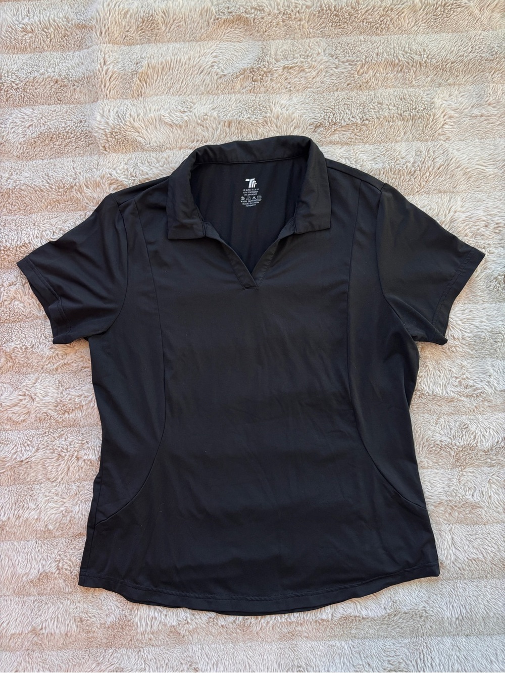Black Short-Sleeve Polo Women’s Golf Top
